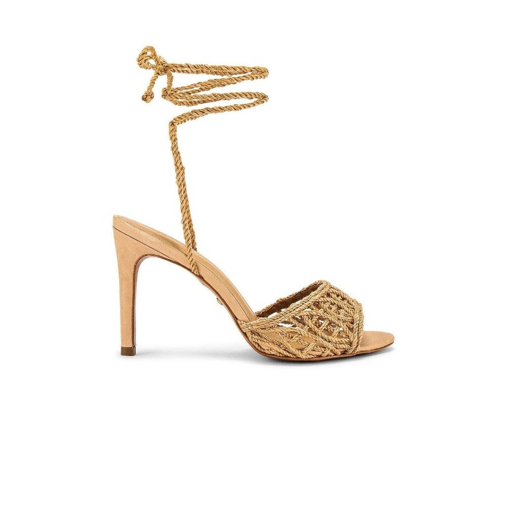 RAYE Paulo Heels Natural Beige Braided Rope Party Revolve Leather 7.5 $168